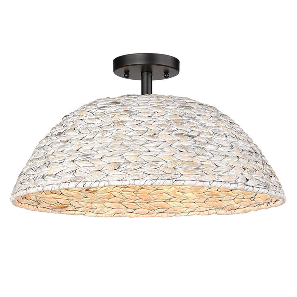 Rue Outdoor (Damp) Semi Flush Mount Light by Golden