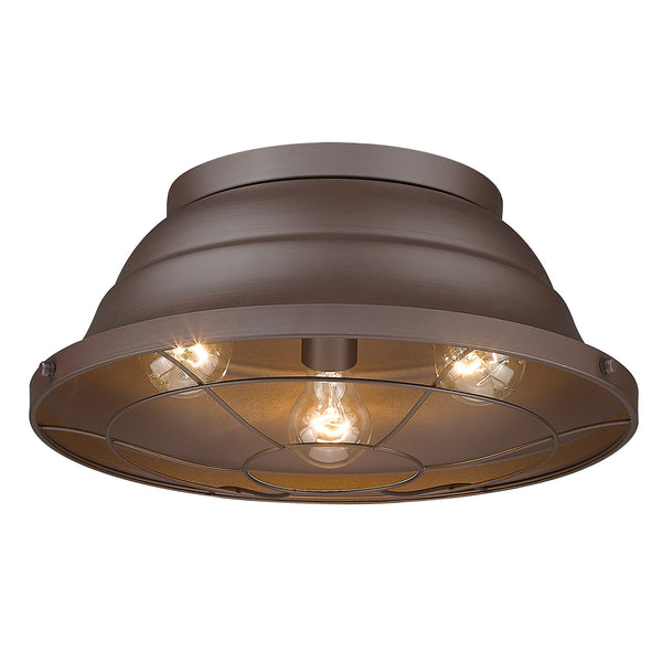 Bartlett Outdoor (Damp) Flush Mount Ceiling Light by Golden