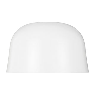 Buy matte-white-with-aluminum-glass Foundry Outdoor (Damp) Flush Mount Ceiling Light by Visual Comfort Modern