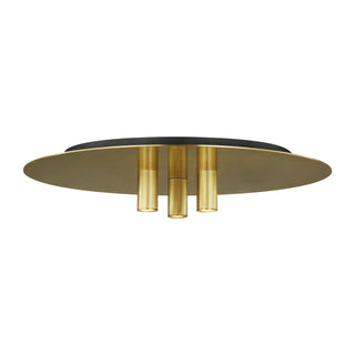 Buy natural-brass-with-aluminum-or-brass-glass Ponte Outdoor (Damp) Flush Mount Ceiling Light by Visual Comfort Modern