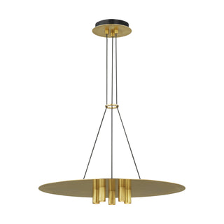 Buy natural-brass-with-aluminum-or-brass-glass Ponte Outdoor (Damp) Pendant by Visual Comfort Modern