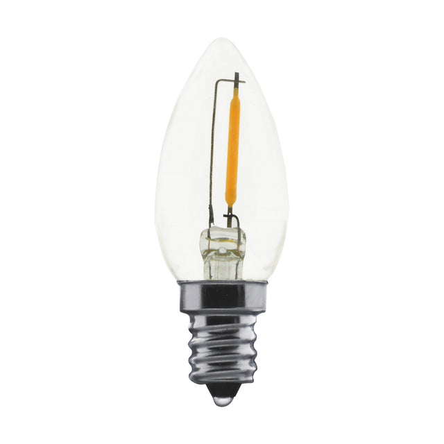 Torpedo 0 Watt E12 C7 120.00V LED 2700k Light Bulb by Satco