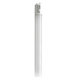 Buy gloss-white-with-gloss-white-glass Tubular 17 Watt G13 T8 120.00V LED 3000k Light Bulb by Satco