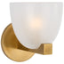 Hand-Rubbed Antique Brass with Frosted Glass Glass and Frosted Shade