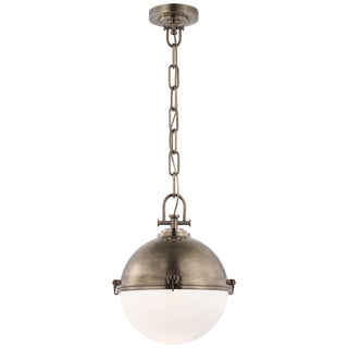 Buy antique-nickel Adrian Outdoor (Damp) Pendant by Visual Comfort Signature