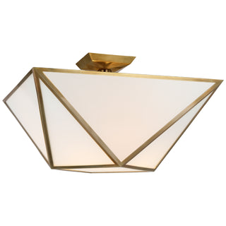 Buy hand-rubbed-antique-brass Lorino Outdoor (Damp) Flush Mount Ceiling Light by Visual Comfort Signature