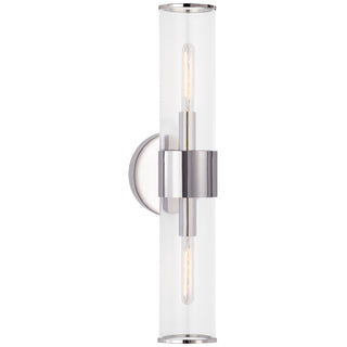 Buy polished-nickel-with-clear-glass-glass-and-clear-shade Liaison Outdoor (Damp) Sconce by Visual Comfort Signature