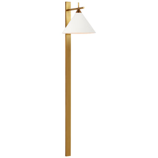 Buy antique-burnished-brass-with-matte-white-glass-and-white-shade Cleo Sconce by Visual Comfort Signature