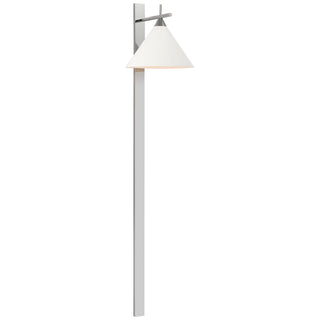 Buy polished-nickel-with-matte-white-glass-and-white-shade Cleo Sconce by Visual Comfort Signature