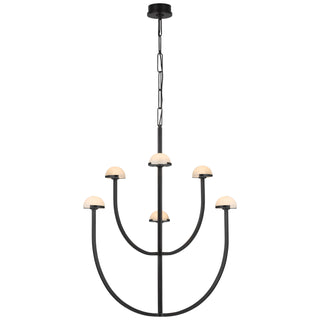 Buy bronze-with-alabaster-glass Pedra Outdoor (Damp) Chandelier by Visual Comfort Signature