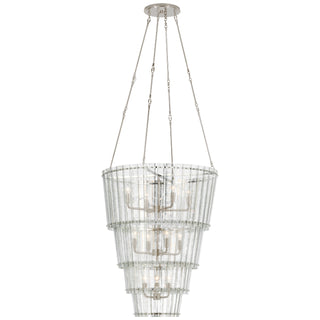 Buy polished-nickel-with-antique-mirror-glass-and-mercury-shade Cadence Outdoor (Damp) Chandelier by Visual Comfort Signature