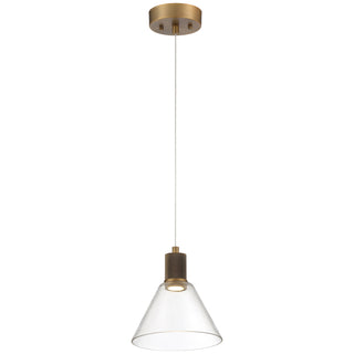 Buy antique-brushed-brass-with-clear-glass-and-clear-shade Port Nine Martini Outdoor (Damp) Pendant by Access