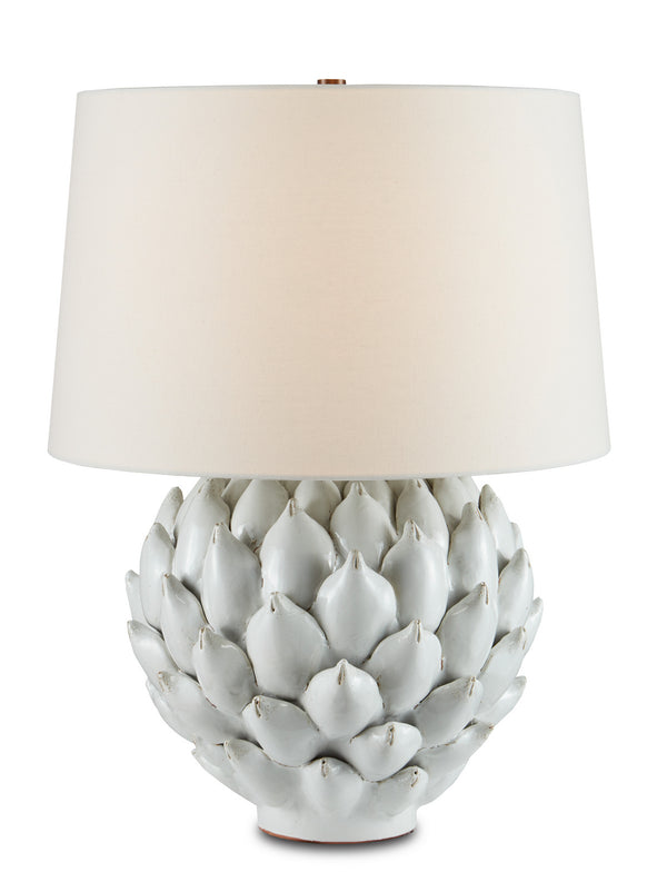 Cynara White Table Lamp Table Lamp by Currey and Company