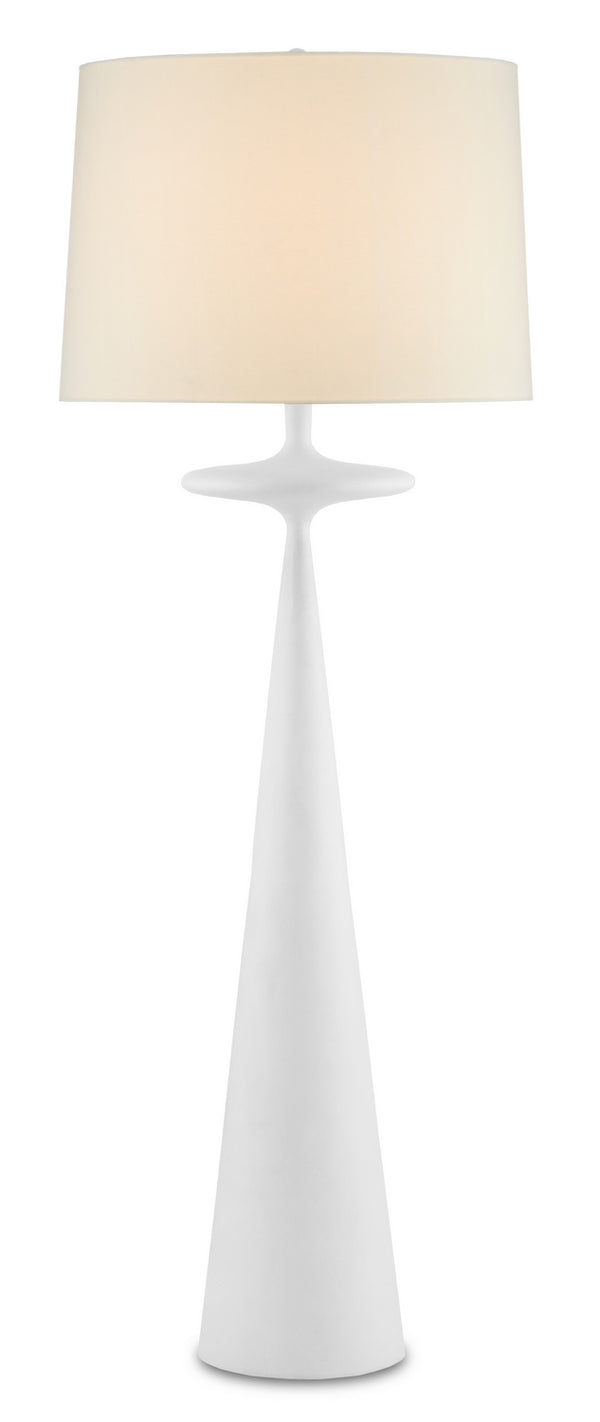 Giacomo White Floor Lamp Floor Lamp by Currey and Company