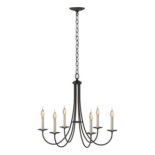 Buy natural-iron Simple Lines Chandelier by Hubbardton Forge