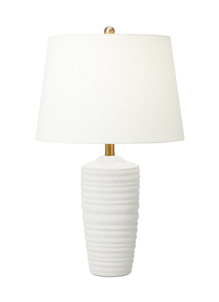 Buy porous-white-with-white-linen-glass Waveland Table Lamp by Visual Comfort Studio