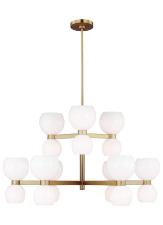 Buy burnished-brass-with-milk-white-glass Londyn Outdoor (Damp) Chandelier by Visual Comfort Studio