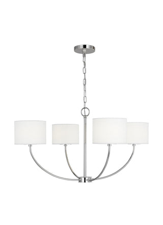 Buy polished-nickel-with-silk-screen-white-inside-clear-outside-glass Sawyer Outdoor (Damp) Chandelier by Visual Comfort Studio