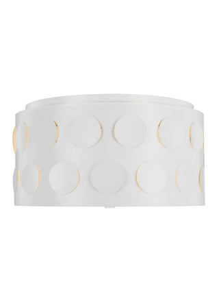Buy matte-white-with-etched-glass Dottie Outdoor (Damp) Flush Mount Ceiling Light by Visual Comfort Studio