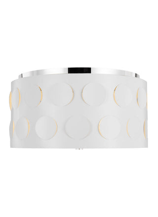 Buy polished-nickel-with-etched-glass Dottie Outdoor (Damp) Flush Mount Ceiling Light by Visual Comfort Studio