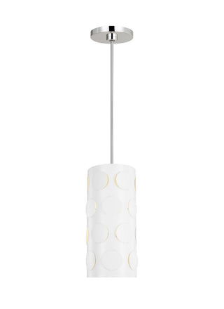 Buy polished-nickel-with-matte-white-glass-and-white-shade Dottie Outdoor (Damp) Pendant by Visual Comfort Studio