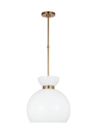 Buy burnished-brass-with-milk-white-glass Londyn Outdoor (Damp) Pendant by Visual Comfort Studio