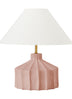 Dusty Rose with White Linen Glass and White Shade