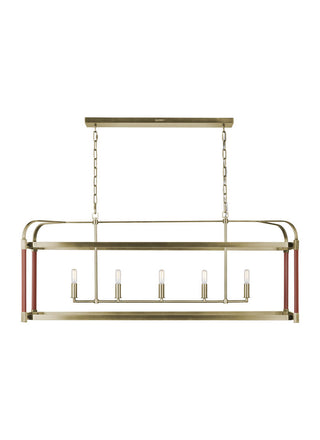Buy time-worn-brass Hadley Outdoor (Damp) Chandelier by Visual Comfort Studio