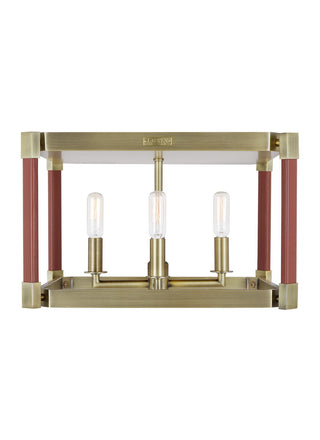 Buy time-worn-brass Hadley Outdoor (Damp) Flush Mount Ceiling Light by Visual Comfort Studio