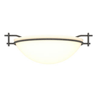 Buy natural-iron-with-opal-glass-gg-glass-and-opal-shade Moonband Flush Mount Ceiling Light by Hubbardton Forge