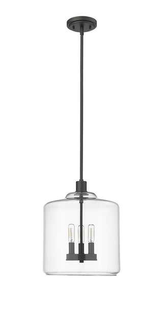 Buy matte-black-with-clear-glass-and-clear-shade Asheville Pendant by Millennium