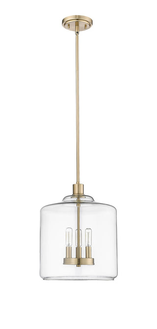 Buy modern-gold-with-clear-glass-and-clear-shade Asheville Pendant by Millennium