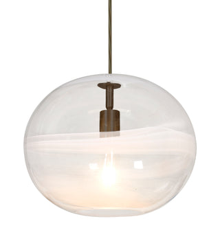 Buy bronze-with-clear-glass-and-clear-shade Geno Outdoor (Damp) Pendant by Besa