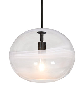Buy black-with-clear-glass-and-clear-shade Geno Outdoor (Damp) Pendant by Besa