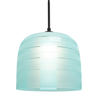 Buy black-with-blue-glass Mitzi Outdoor (Damp) Pendant by Besa