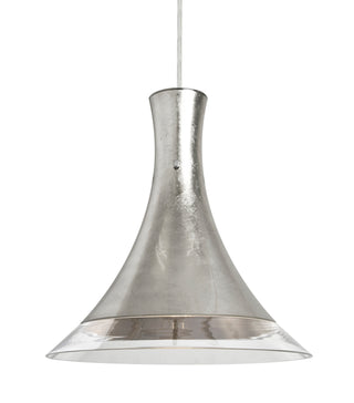 Buy satin-nickel-with-silver-glass Rio Outdoor (Damp) Pendant by Besa