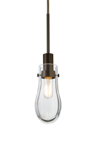 Buy bronze-with-clear-glass-and-clear-shade Wish Outdoor (Damp) Pendant by Besa