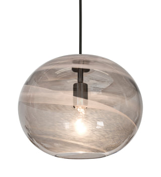 Buy black-with-gray-glass Geno Outdoor (Damp) Pendant by Besa