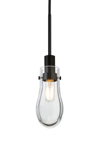 Buy black-with-clear-glass-and-clear-shade Wish Outdoor (Damp) Pendant by Besa