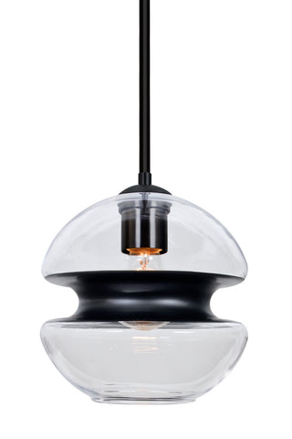 Buy black-with-black-glass-and-black-shade Hula Outdoor (Damp) Pendant by Besa