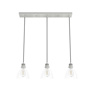 Buy brushed-nickel-with-clear-glass-and-clear-shade Van Nuys Pendant by Hunter