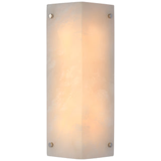 Buy alabaster-and-polished-nickel Clayton Outdoor (Damp) Sconce by Visual Comfort Signature