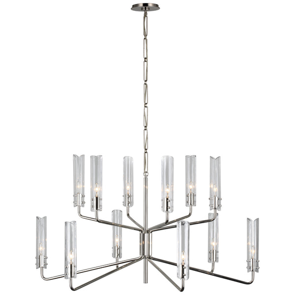 Visual Comfort Signature - ARN 5484PN-CG - LED Chandelier - Casoria - Polished Nickel from Lighting & Bulbs Unlimited in Charlotte, NC