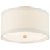 Gild with Cream Linen Glass and White Shade