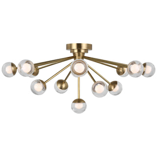 Buy soft-brass Alloway Outdoor (Damp) Flush Mount Ceiling Light by Visual Comfort Signature