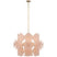 Soft Brass with Blush Tinted Glass Glass and Pink Shade