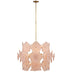 Soft Brass with Blush Tinted Glass Glass and Pink Shade