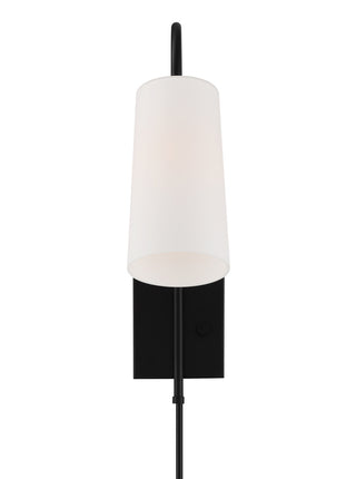 Buy matte-black-and-white-shade Alexa Outdoor (Damp) Wall Sconce by Crystorama