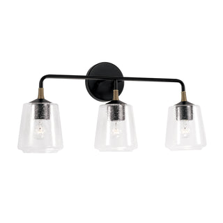 Buy matte-black-with-brass-with-clear-seeded-glass-glass-and-clear-shade Amara Vanity by Capital Lighting