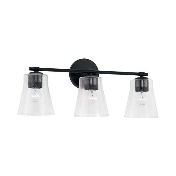 Capital Lighting - 146931MB-533 - Three Light Vanity - Baker - Matte Black from Lighting & Bulbs Unlimited in Charlotte, NC